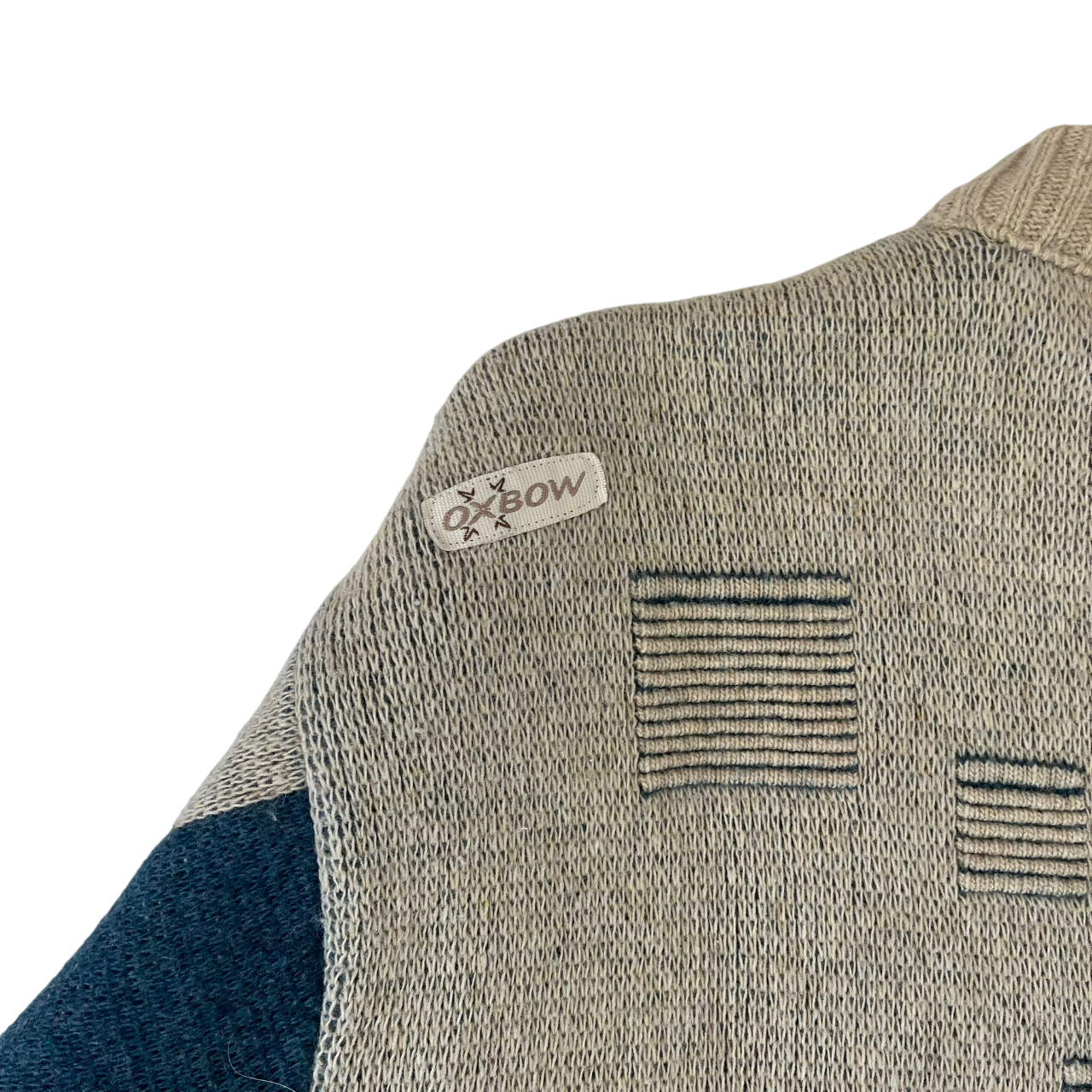 OXBOW 90S PATTERN HEAVY KNIT SWEATER (L)