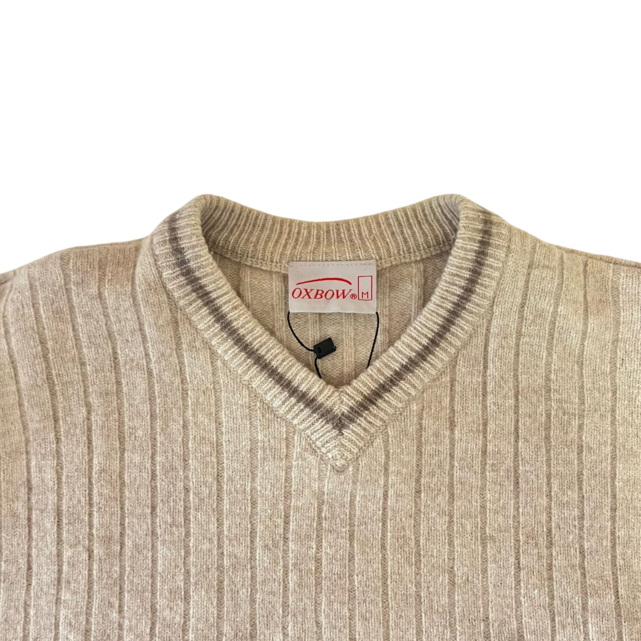 OXBOW RIB KNIT V-NECK SWEATER (M)