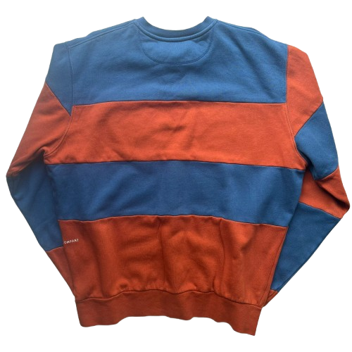 POP TRADING COMPANY STRIPED HENLEY SWEATER (L)