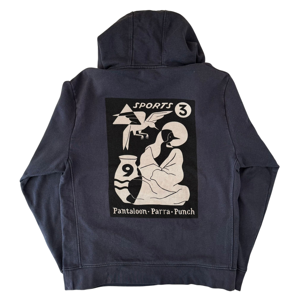 PARRA WRAPPED BLANKET GRAPHIC HOODIE (M)