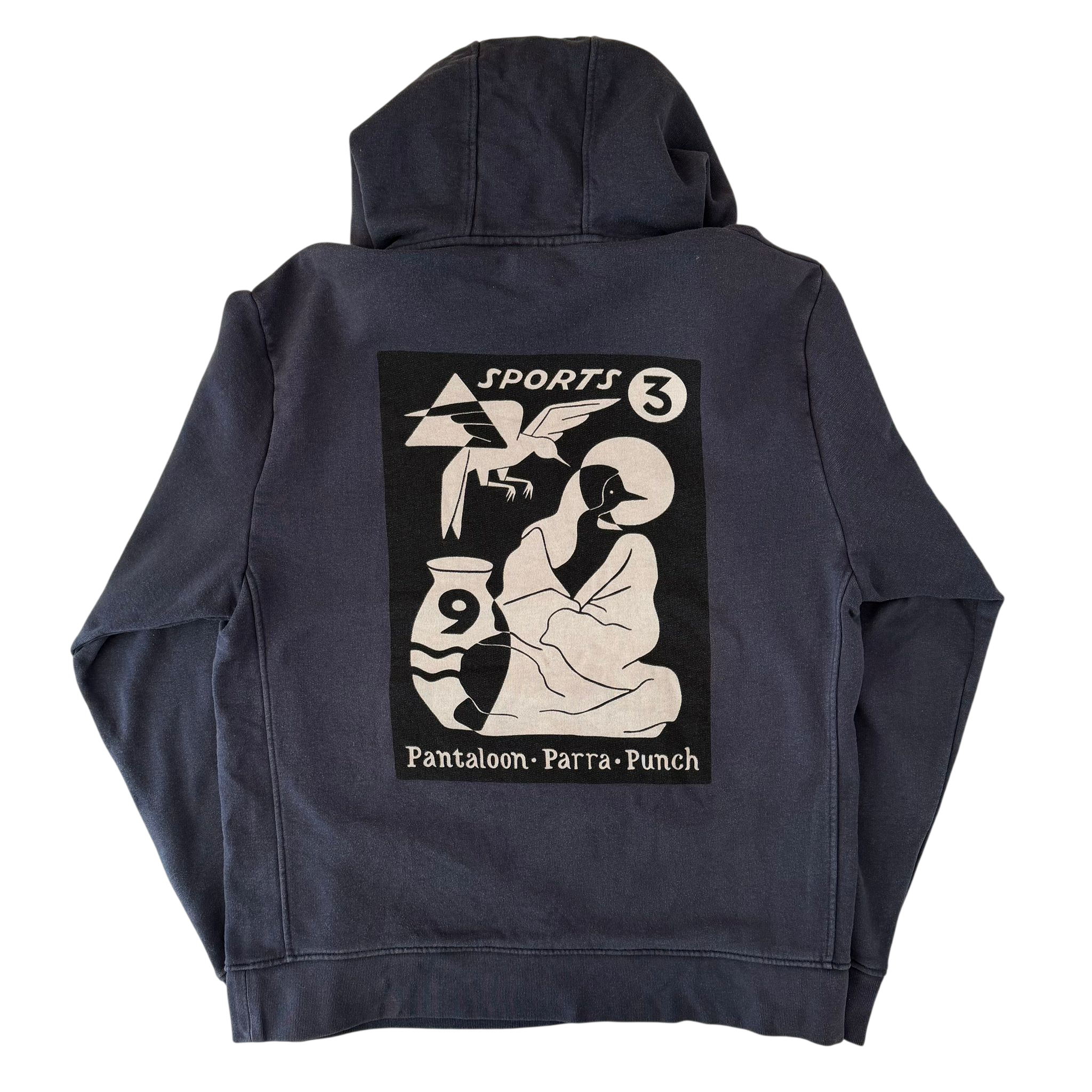 PARRA WRAPPED BLANKET GRAPHIC HOODIE (M)
