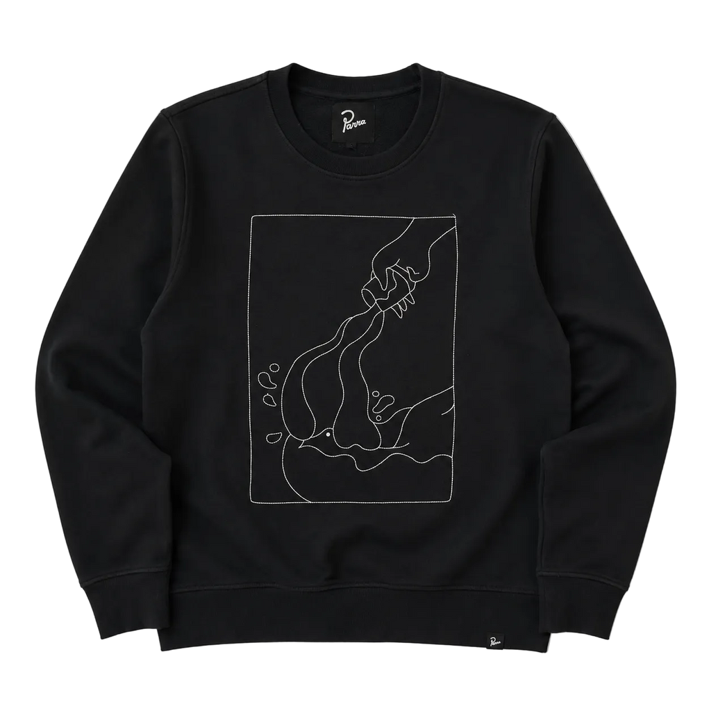 PARRA EMBROIDERED LINE ART SWEATER (S)