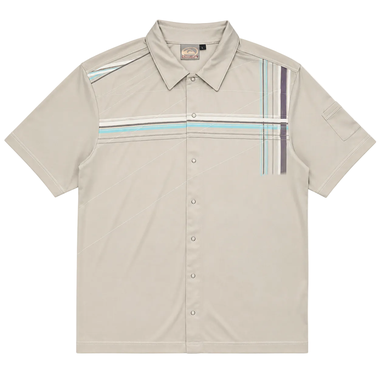 QUIKSILVER GRAPHIC POLO SHIRT (L)