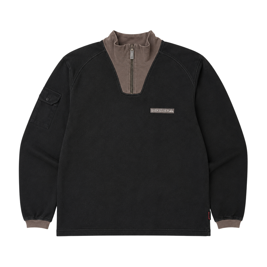 QUIKSILVER UTILITY QUARTER ZIP SWEATER (M)