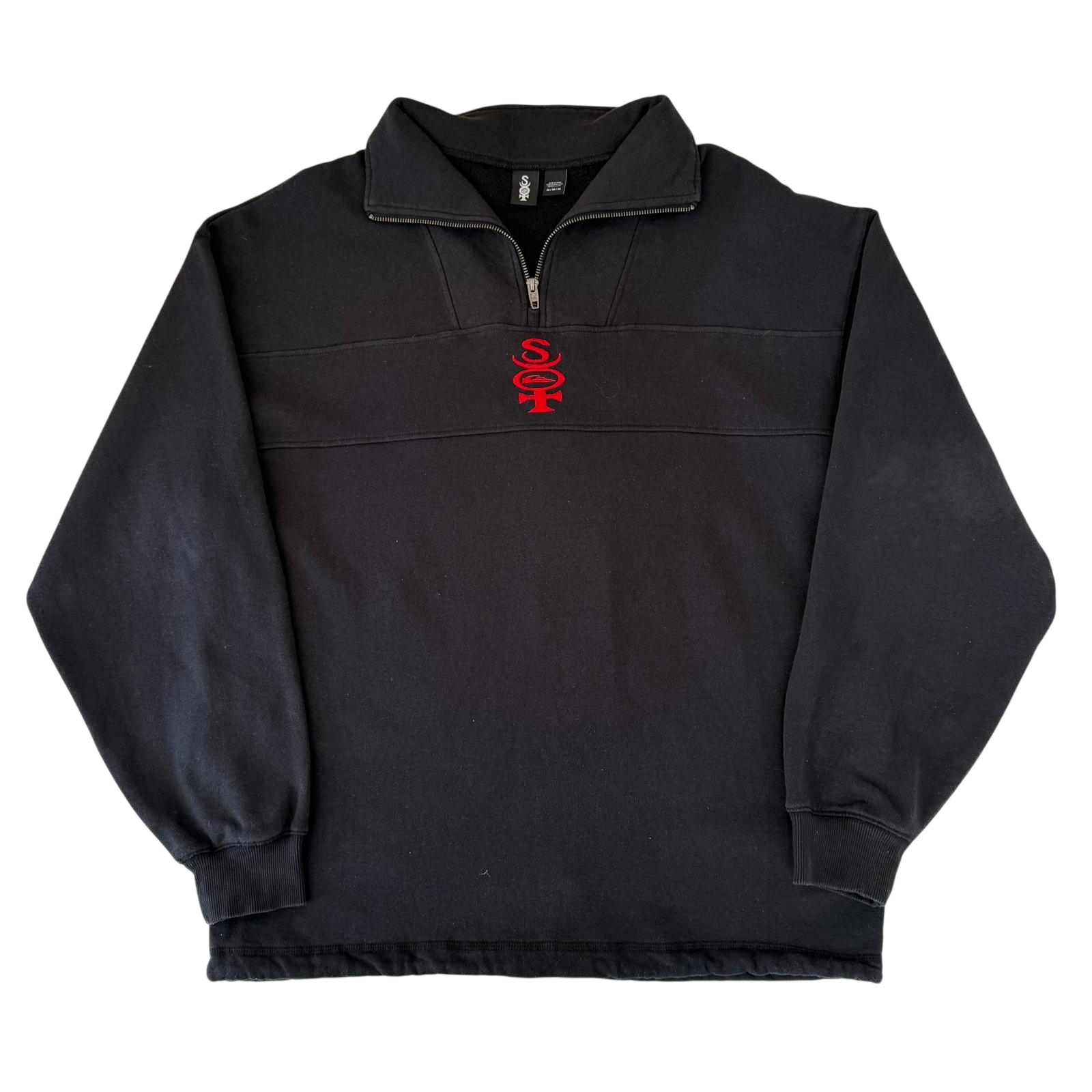 QUIKSILVER BOOGIEMAN QUARTER ZIP SWEATER (L)