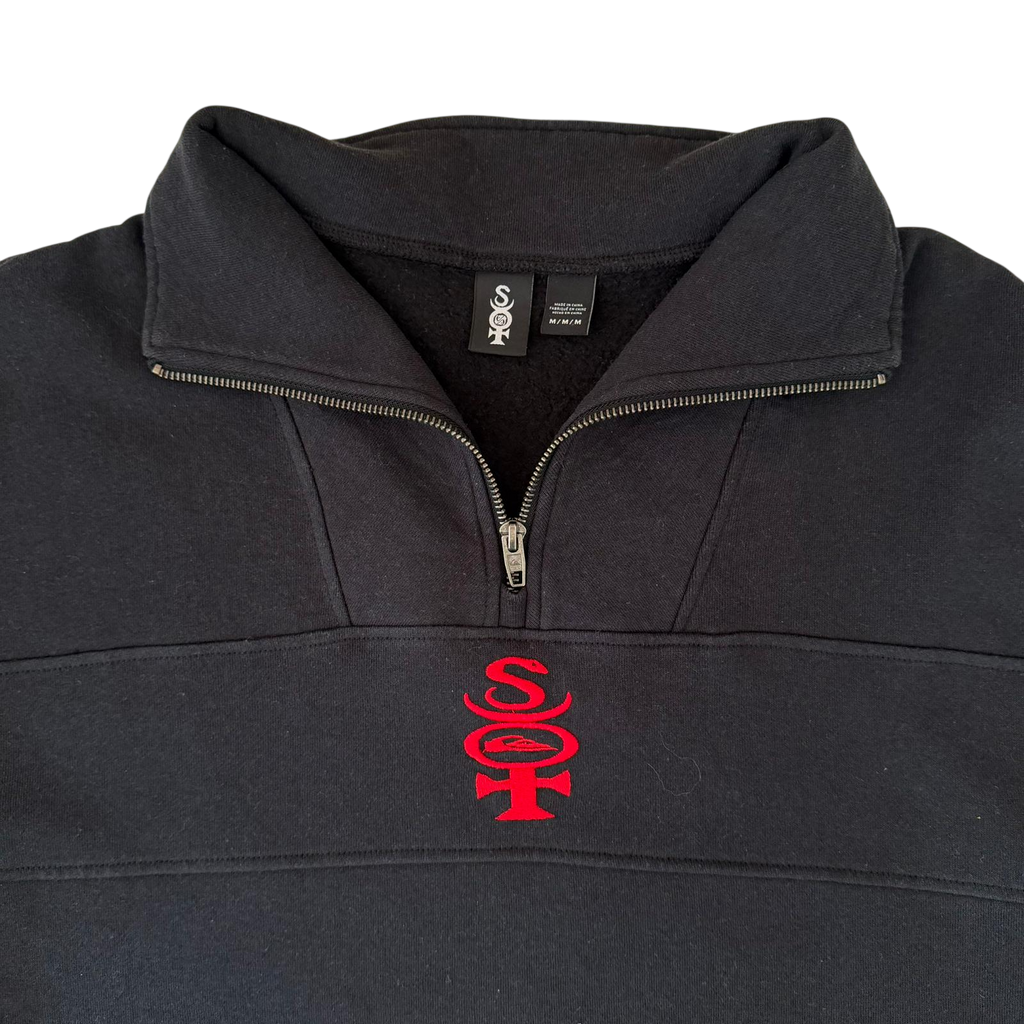 QUIKSILVER BOOGIEMAN QUARTER ZIP SWEATER (L)