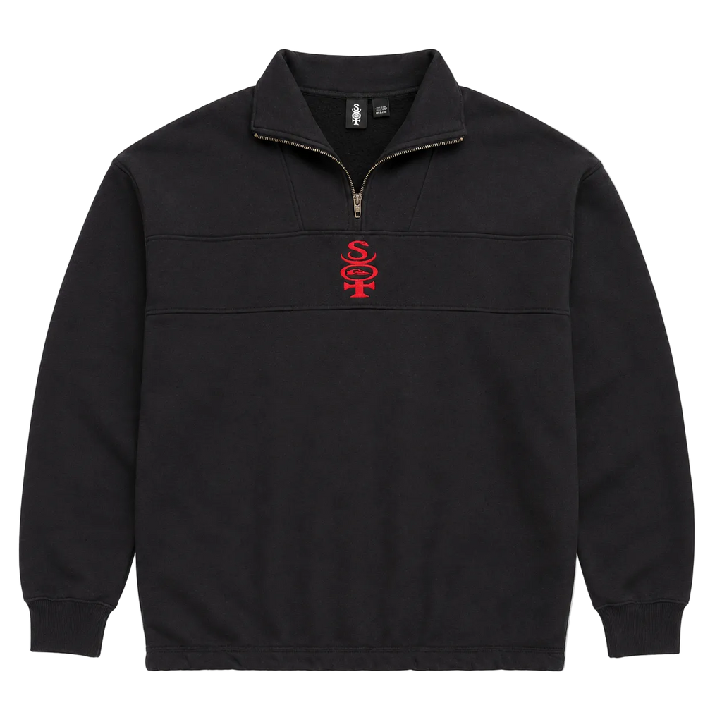 QUIKSILVER BOOGIEMAN QUARTER ZIP SWEATER (L)