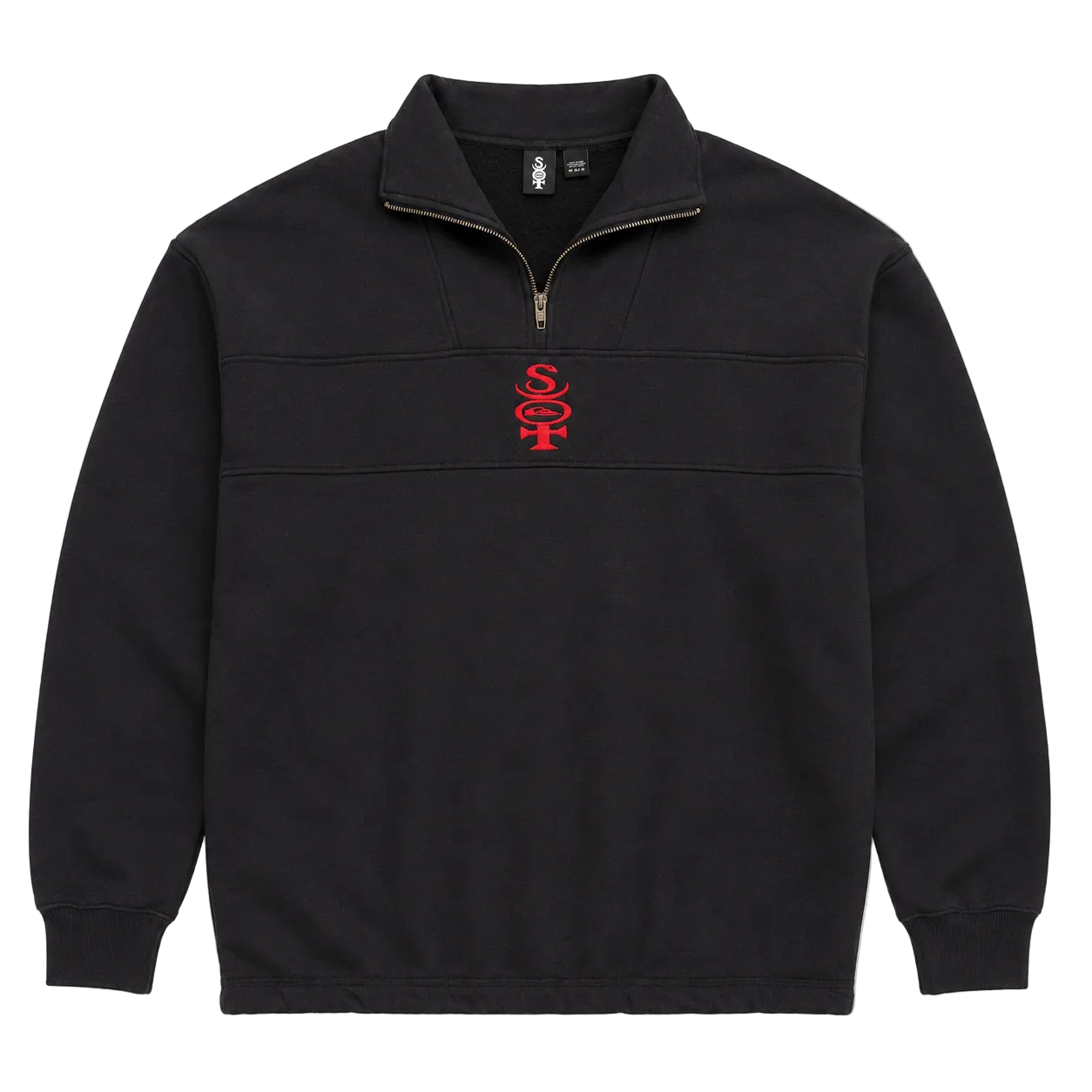 QUIKSILVER BOOGIEMAN QUARTER ZIP SWEATER (L)