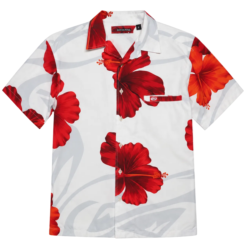QUIKSILVER FLOWER SHORT SLEEVE SHIRT (S)