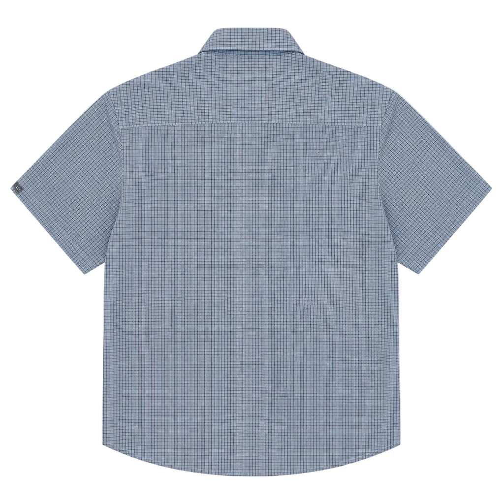 QUIKSILVER CHECK SHORT SLEEVE SHIRT (L)