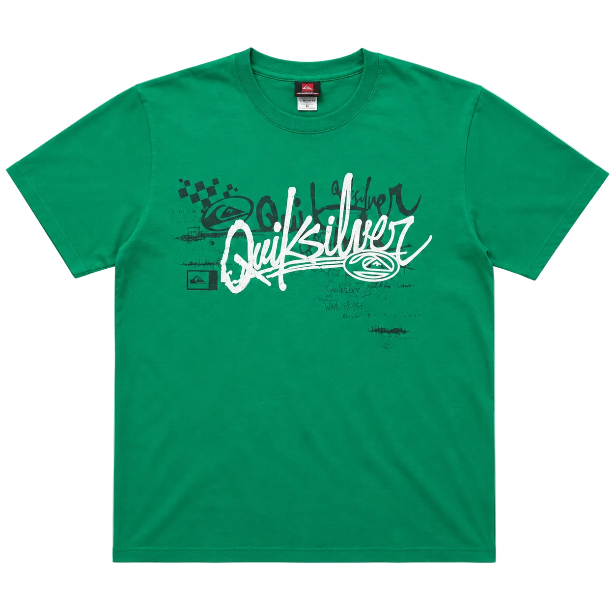 QUIKSILVER GREEN CENTRE LOGO TEE (M)
