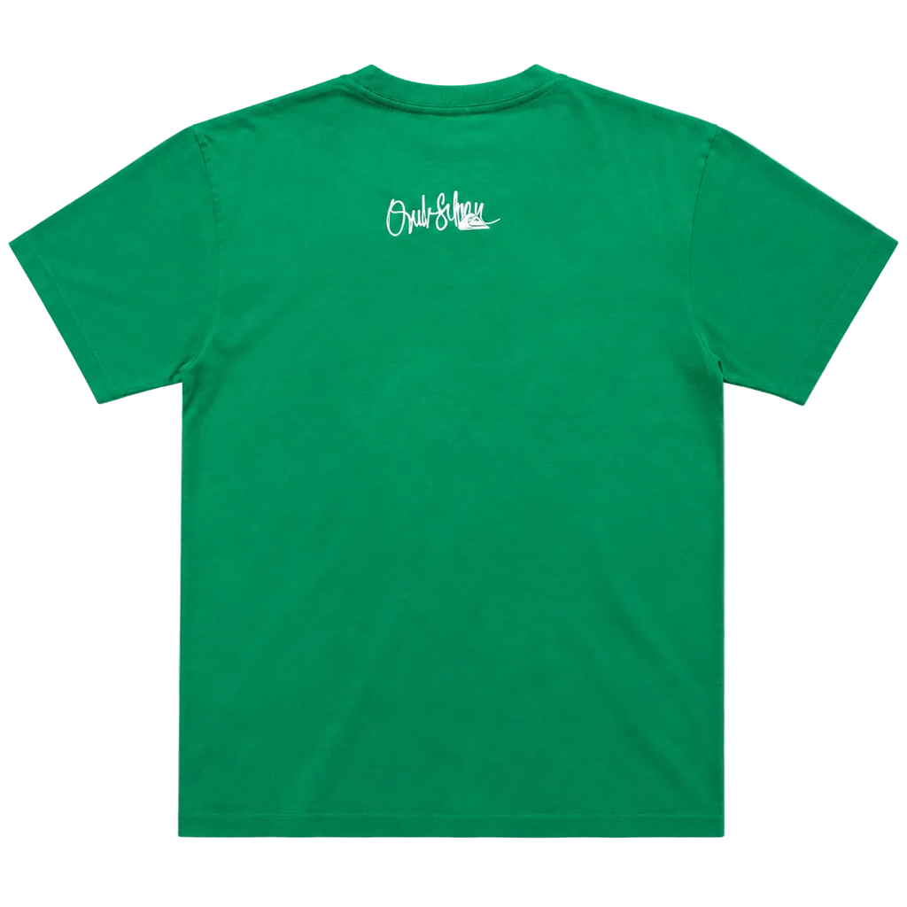 QUIKSILVER GREEN CENTRE LOGO TEE (M)
