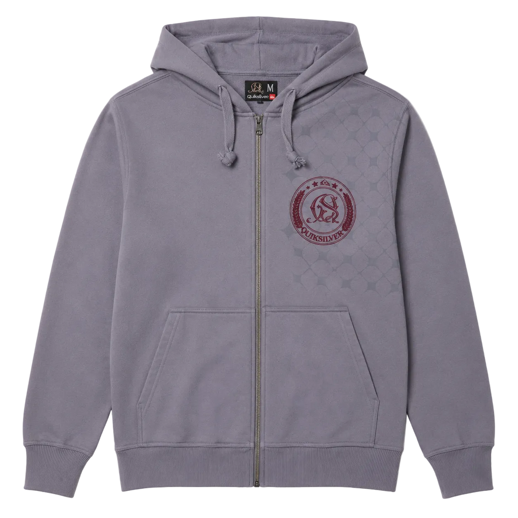 QUIKSILVER GRAPHIC LOGO HOODIE ZIP-UP JACKET (M)