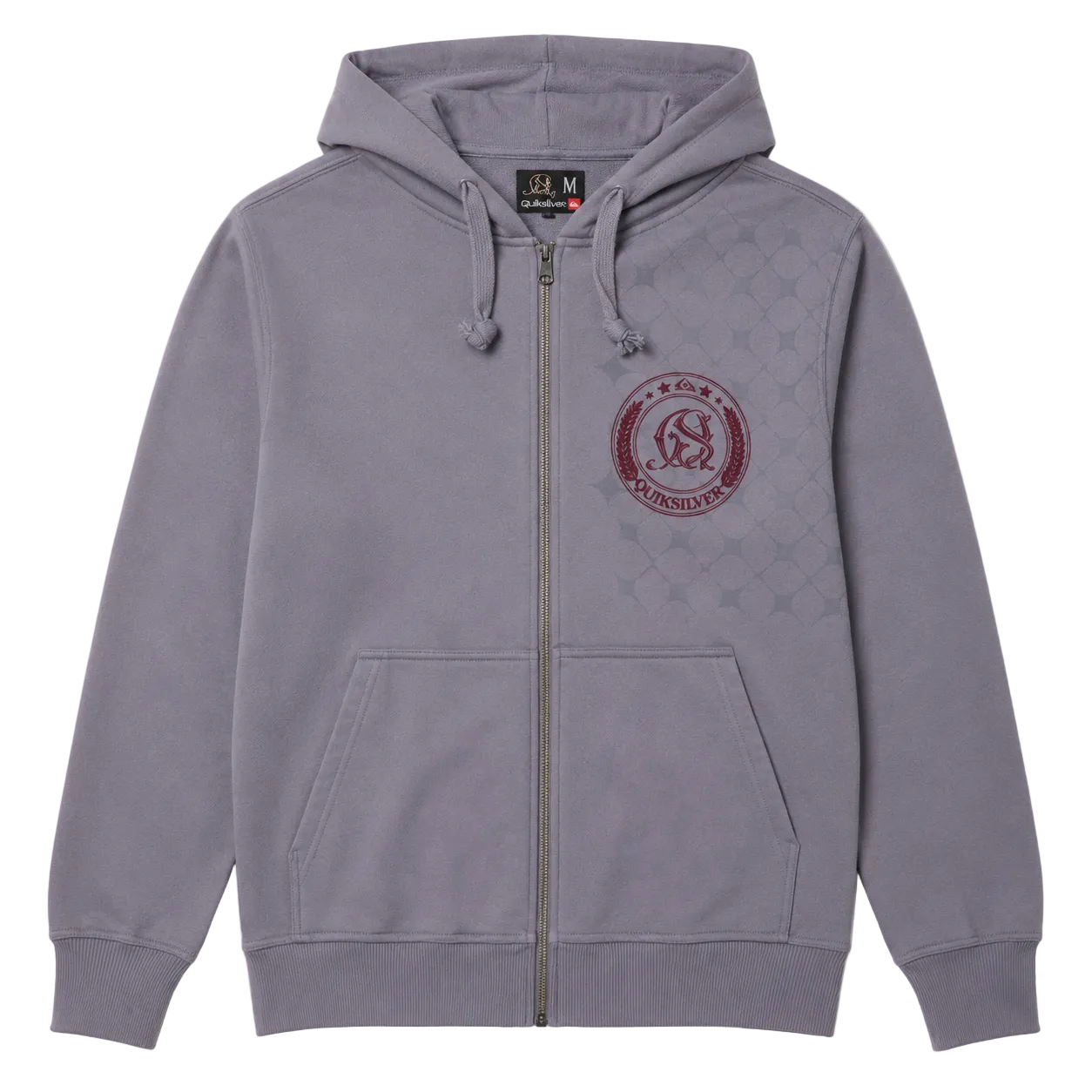 QUIKSILVER GRAPHIC LOGO HOODIE ZIP-UP JACKET (M)