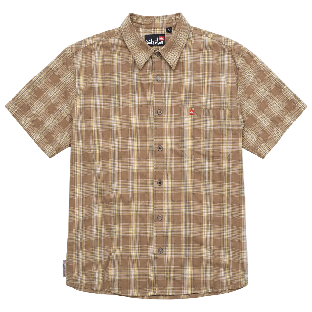 QUIKSILVER CHECK SHORT SLEEVE SHIRT (S)