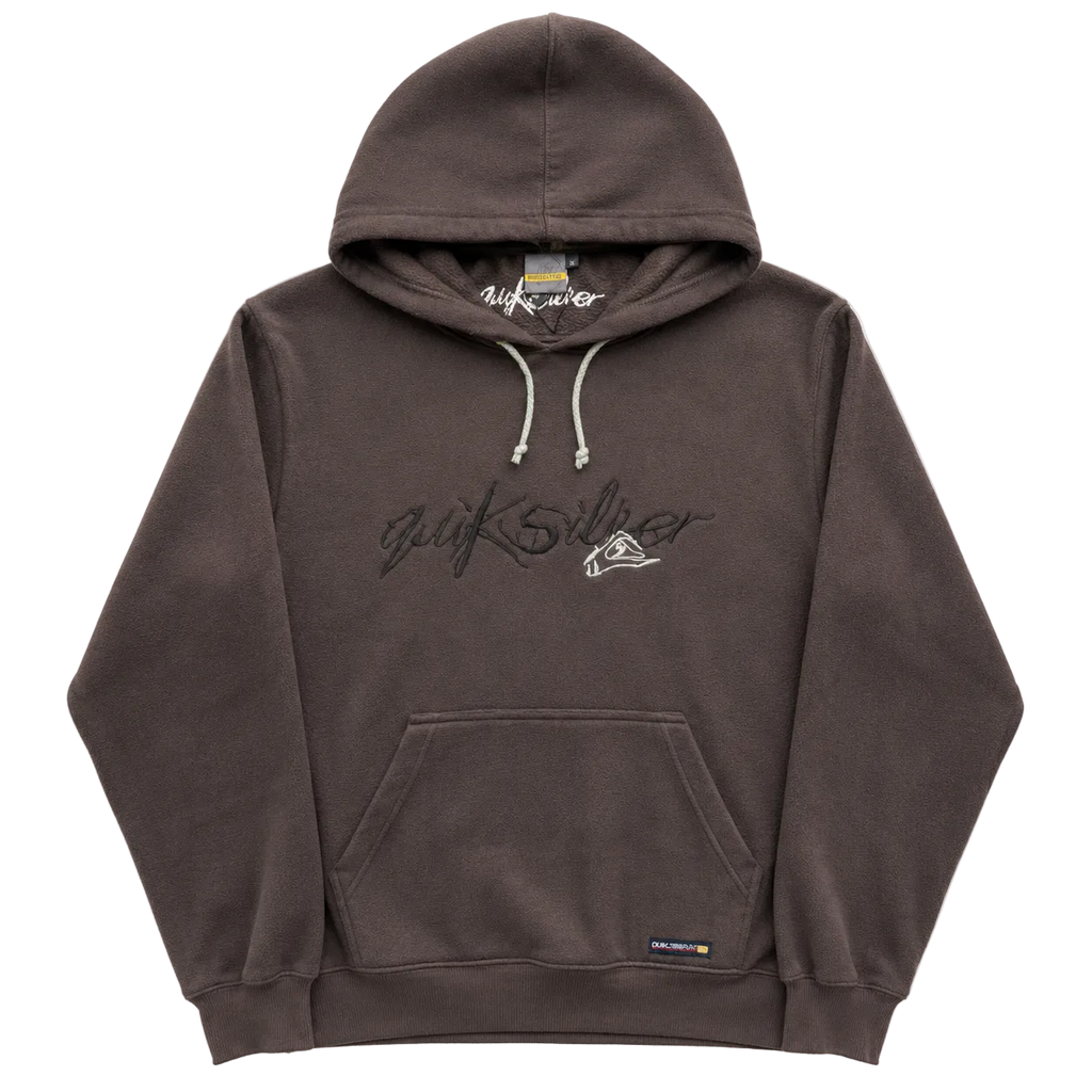 QUIKSILVER EMBROIDERED BIG LOGO HOODIE (M)