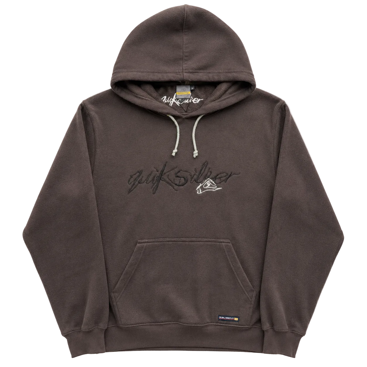 QUIKSILVER EMBROIDERED BIG LOGO HOODIE (M)