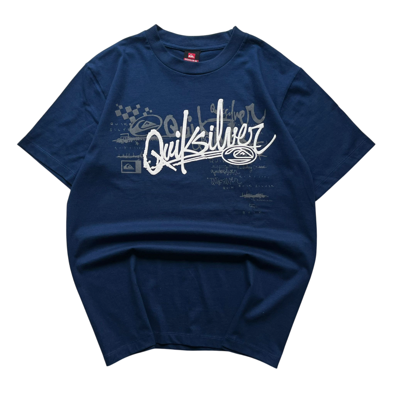 QUIKSILVER BLUE CENTRE LOGO TEE (L)