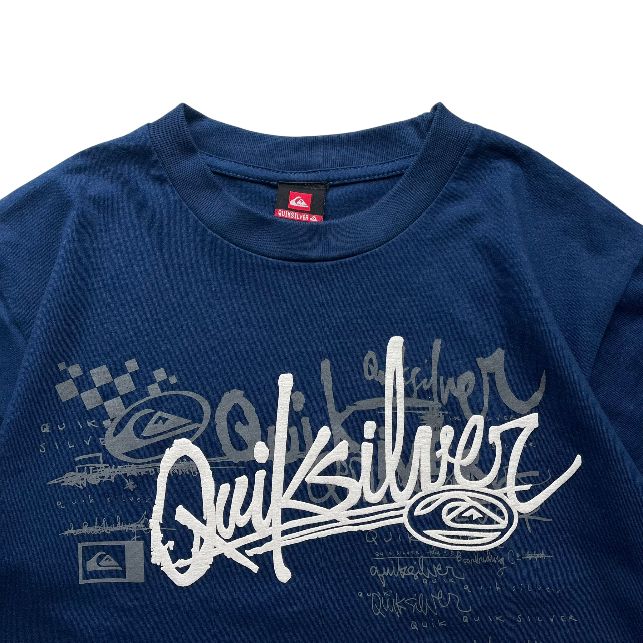 QUIKSILVER BLUE CENTRE LOGO TEE (L)