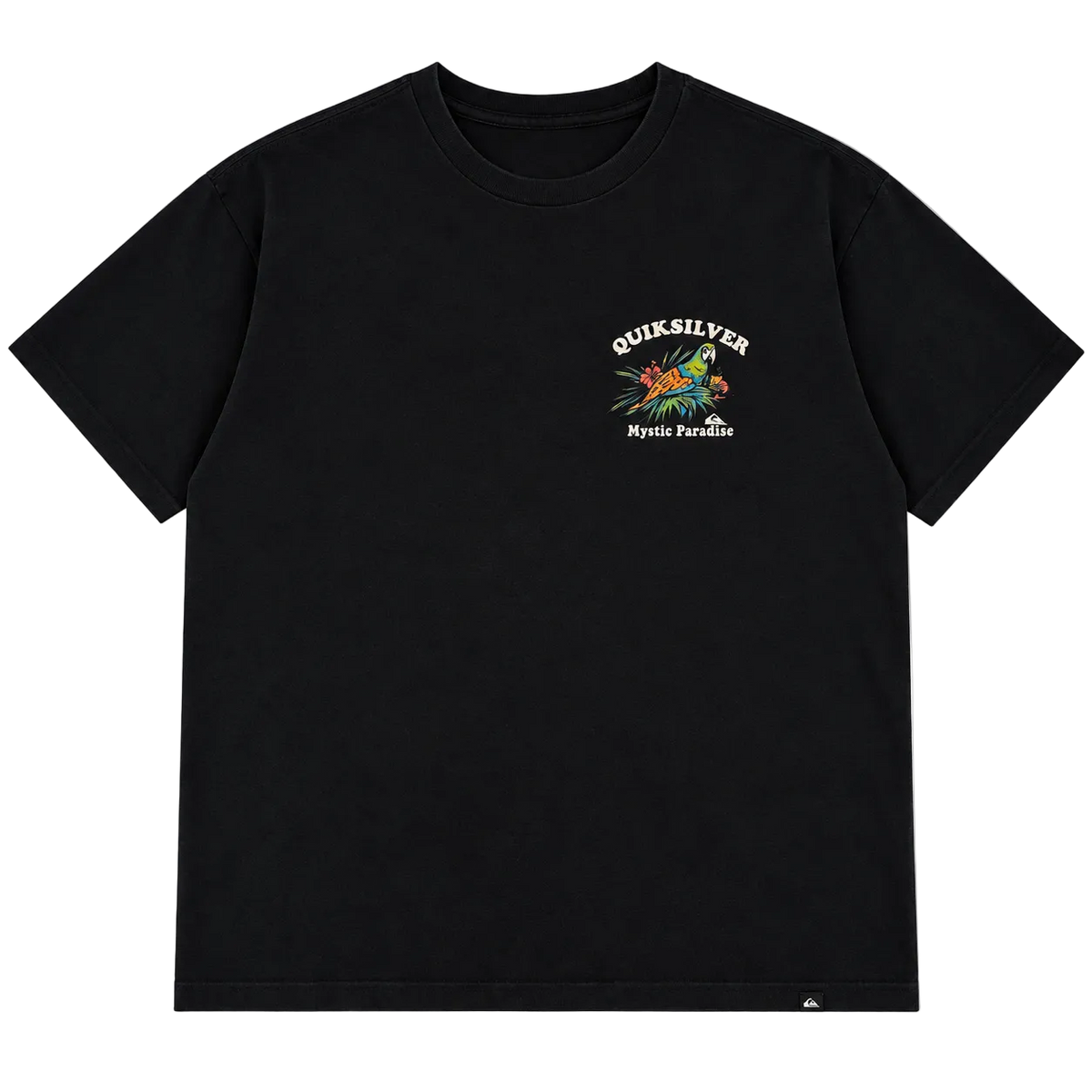 QUIKSILVER MYSTIC PARADISE TROPICAL PARROT TEE (M)