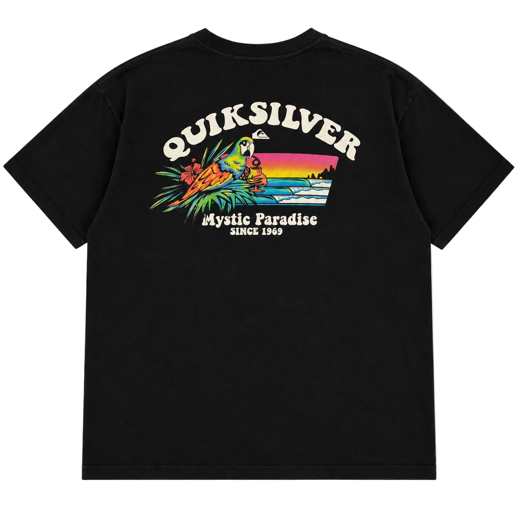 QUIKSILVER MYSTIC PARADISE TROPICAL PARROT TEE (M)