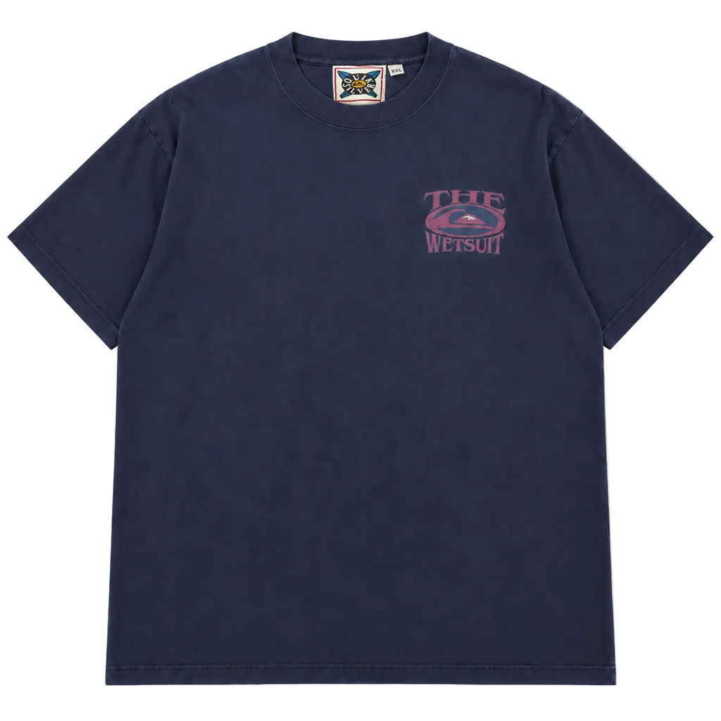 90S QUIKSILVER THE WETSUIT BIG LOGO GRAPHIC TEE (XXL)
