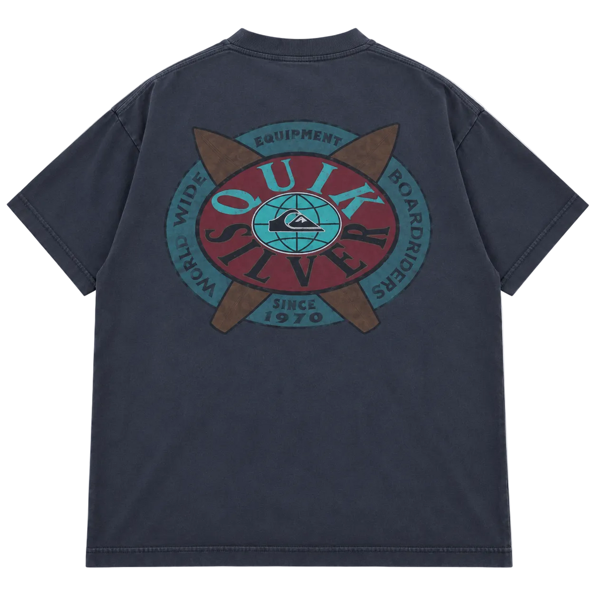 90S QUIKSILVER WORLDWIDE BOARDRIDERS BIG LOGO TEE (XXL)