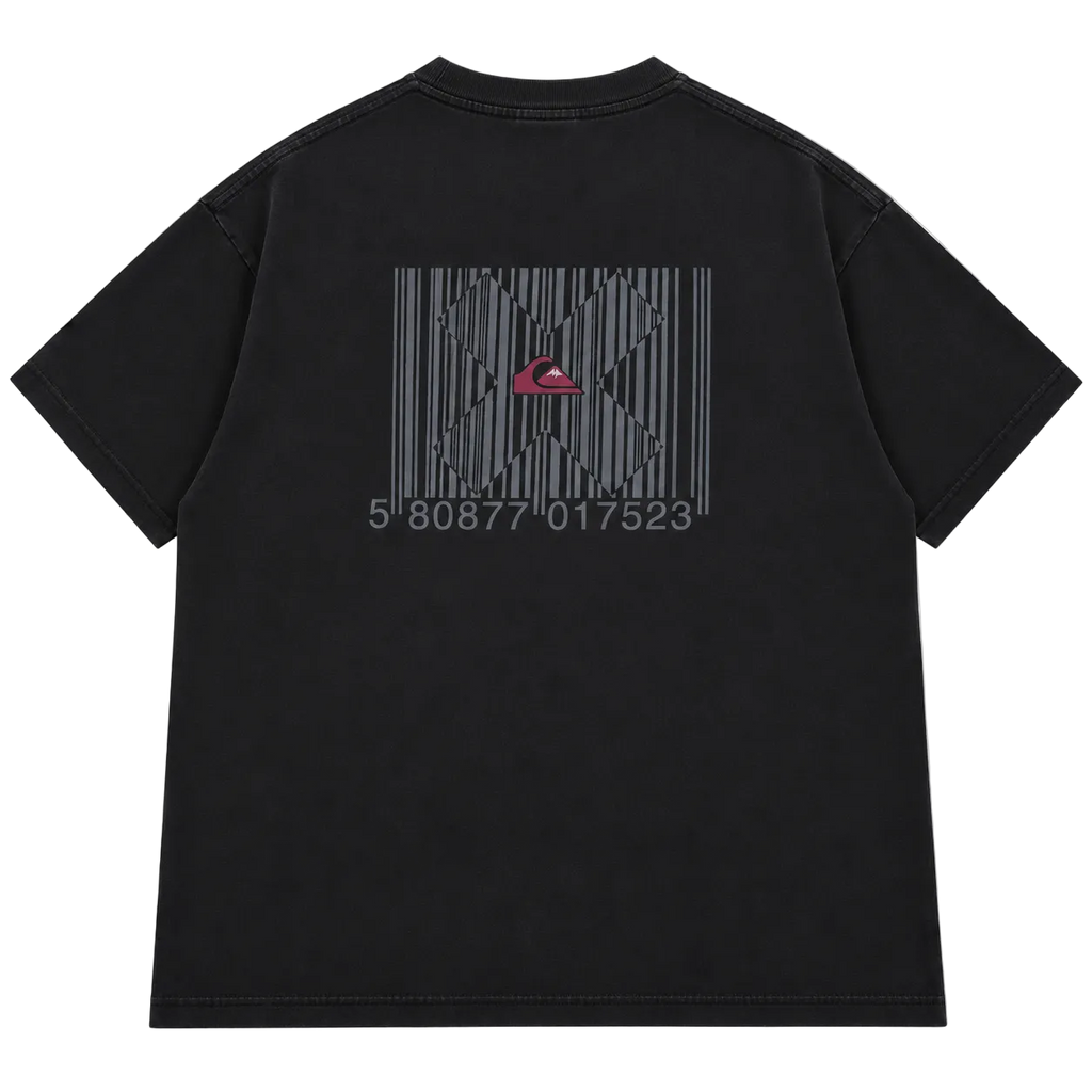 90S QUIKSILVER BARCODE BIG LOGO GRAPHIC TEE (XXL)