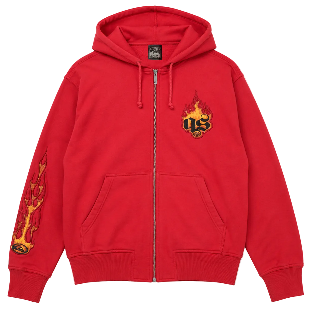 QUIKSILVER FLAMING HOODIE ZIP-UP JACKET (L)