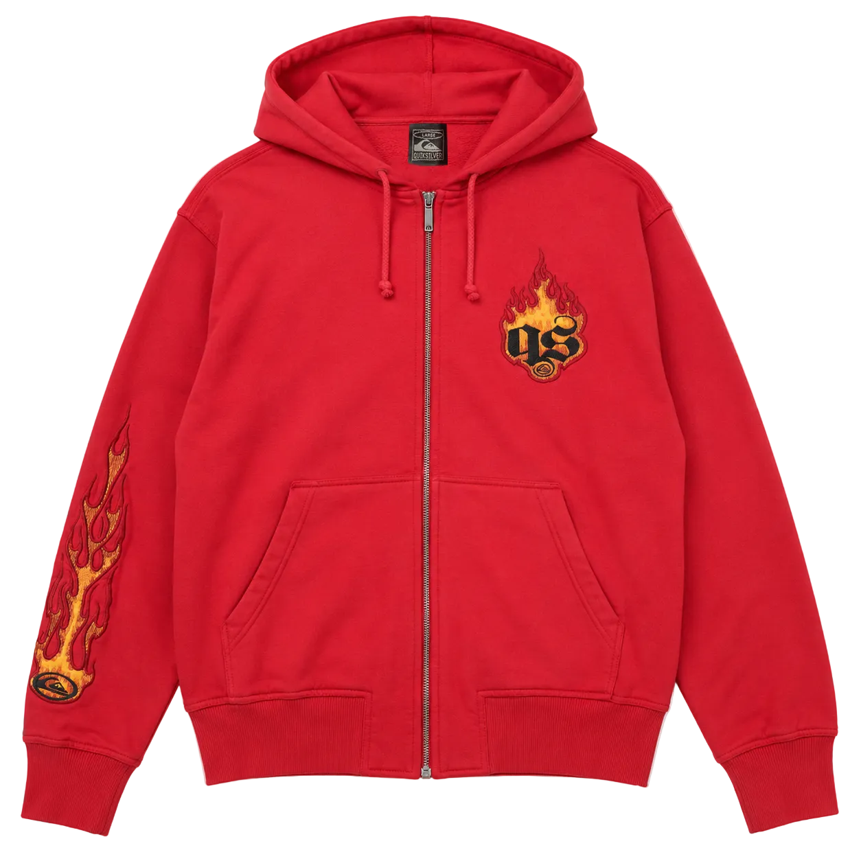 QUIKSILVER FLAMING HOODIE ZIP-UP JACKET (L)