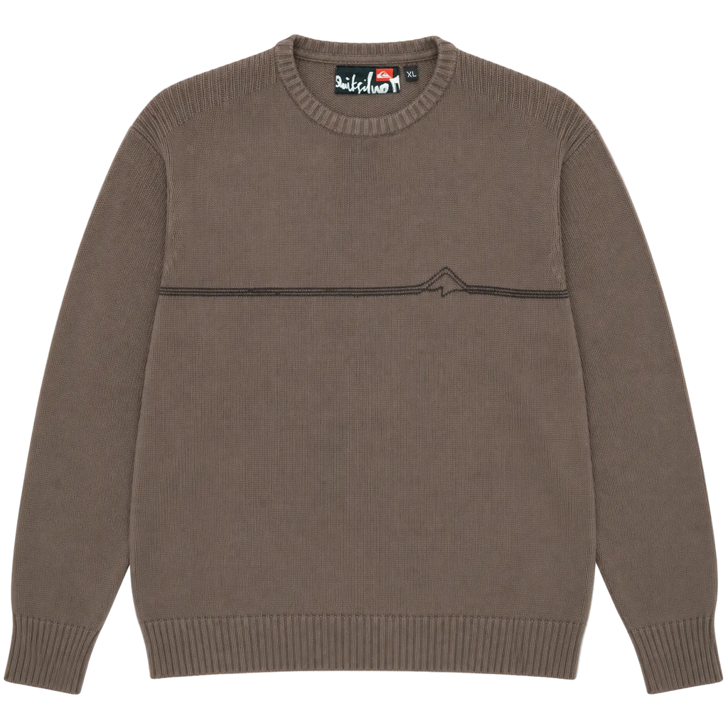 QUIKSILVER GRAPHIC LOGO KNIT SWEATER (XL)