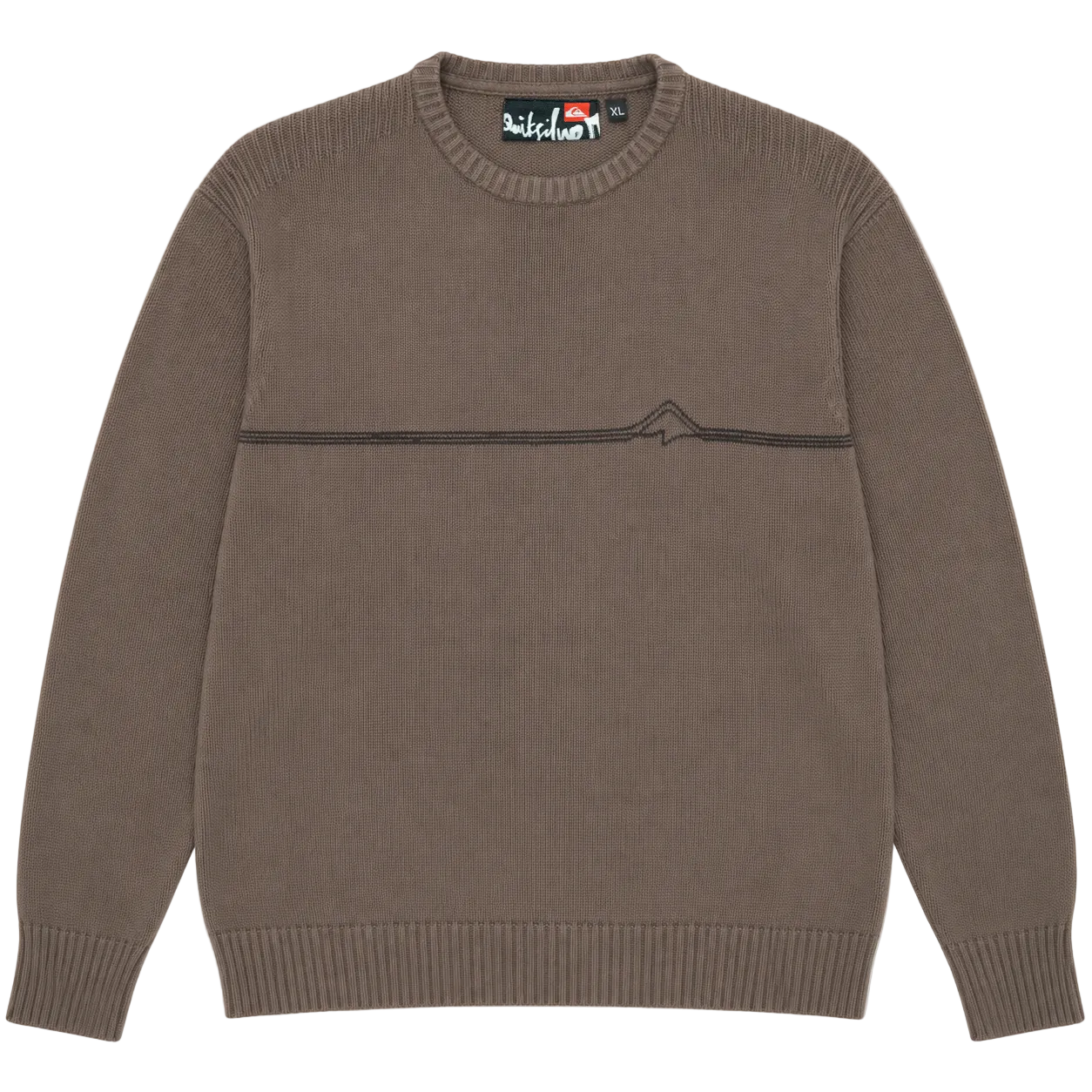 QUIKSILVER GRAPHIC LOGO KNIT SWEATER (XL)