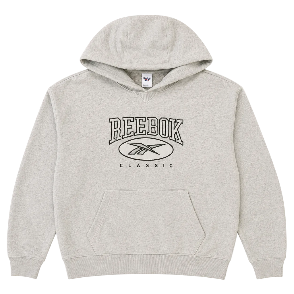 REEBOK ECRU BIG LOGO HOODIE (L)