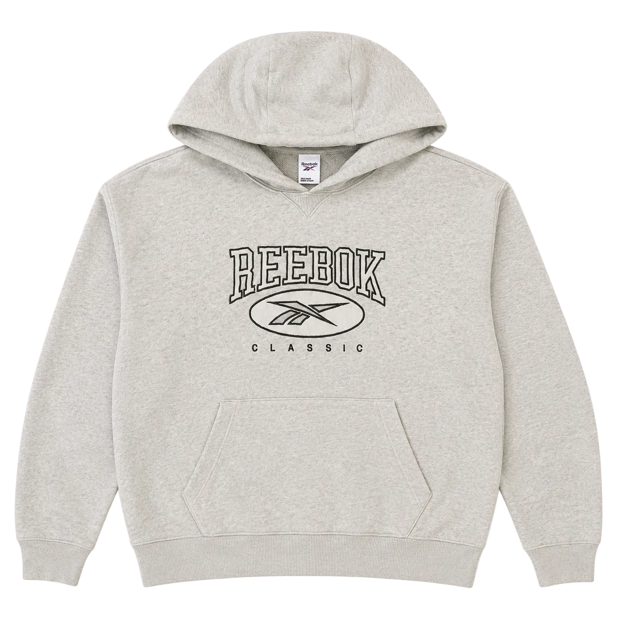 REEBOK ECRU BIG LOGO HOODIE (L)