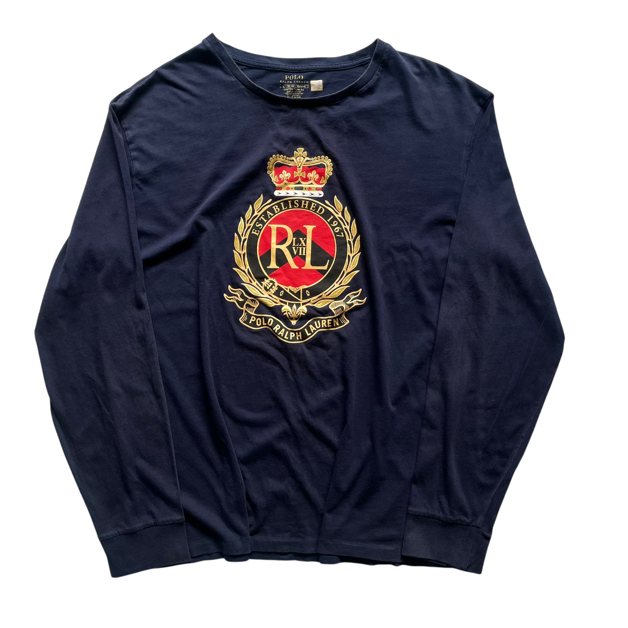 POLO RALPH LAUREN CREST LOGO LONGSLEEVE (XL)
