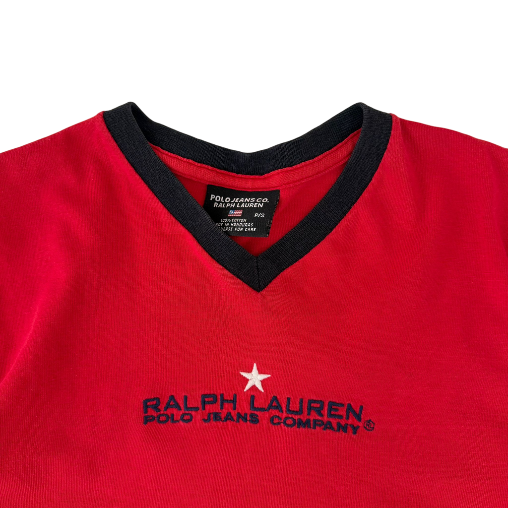 RALPH LAUREN POLO JEANS COMPANY EMBROIDERED LOGO TEE (XS)