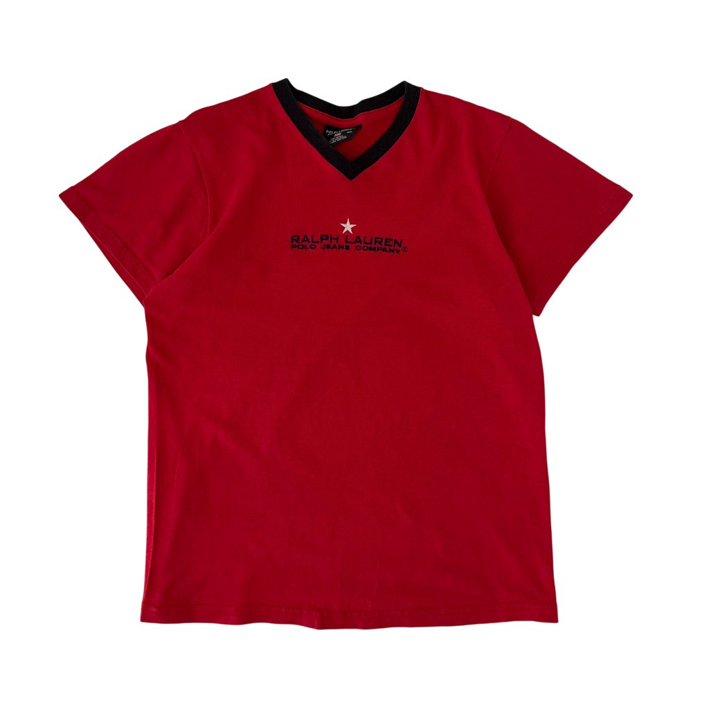 RALPH LAUREN POLO JEANS COMPANY EMBROIDERED LOGO TEE (XS)