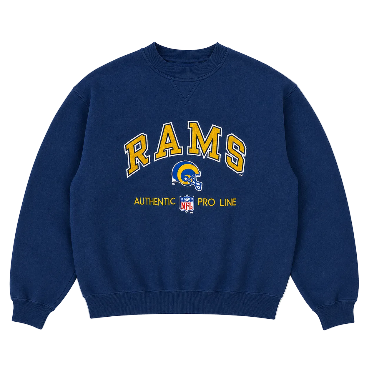 NFL RAMS AUTHENTIC PRO LINE LOGO SWEATER (M)