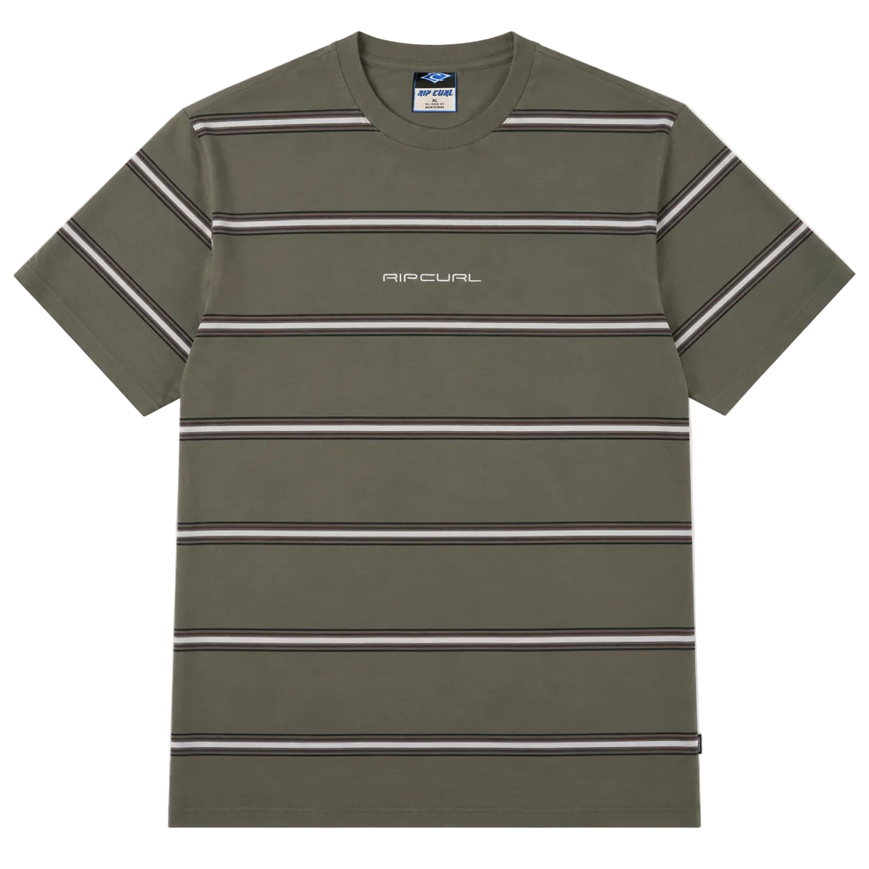 RIP CURL STRIPED LOGO TEE (XL)