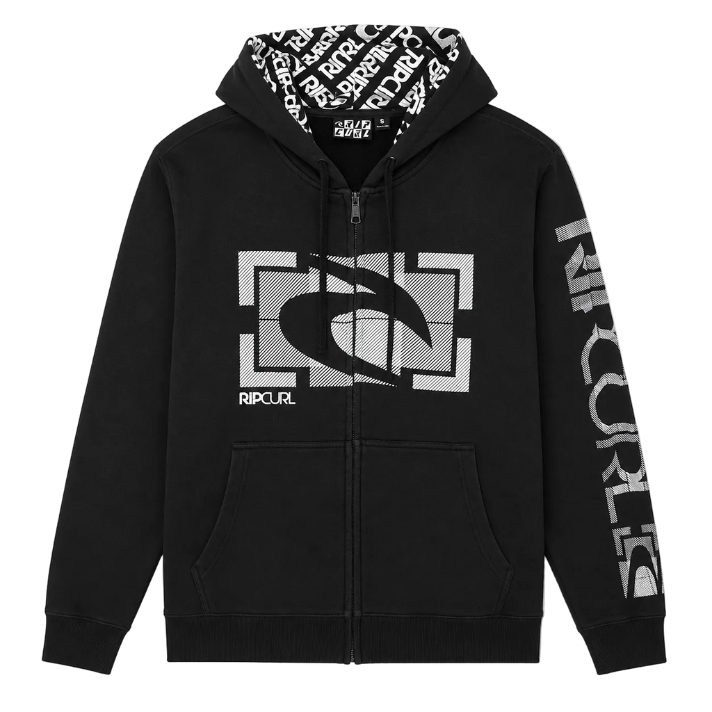 RIP CURL GRAPHIC LOGO ZIP UP HOODIE (S)