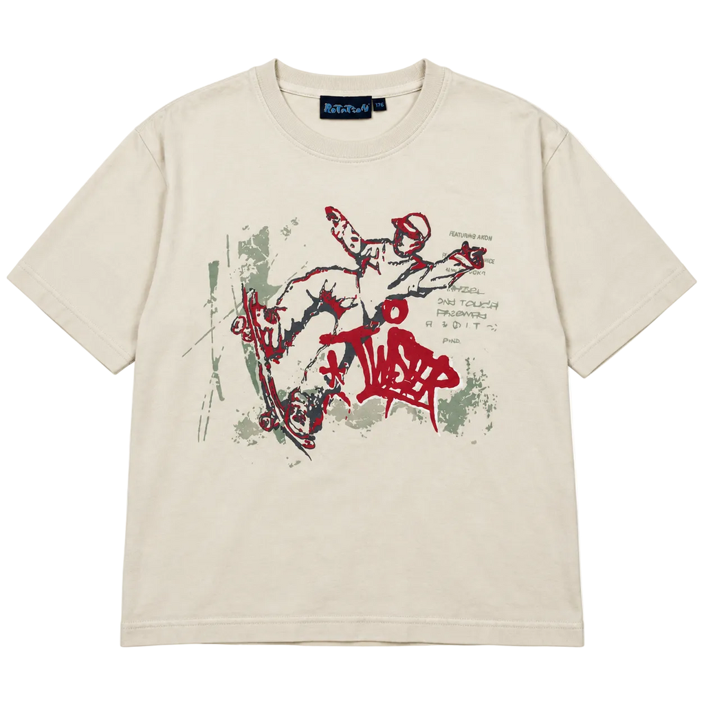 ROTATION SKATEBOARD GRAPHIC TEE (M)