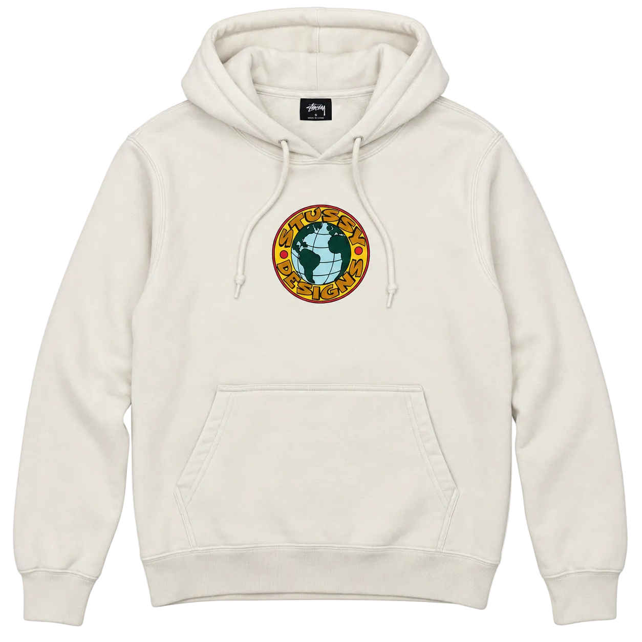 STUSSY DESIGNS GLOBE LOGO HOODIE (S)