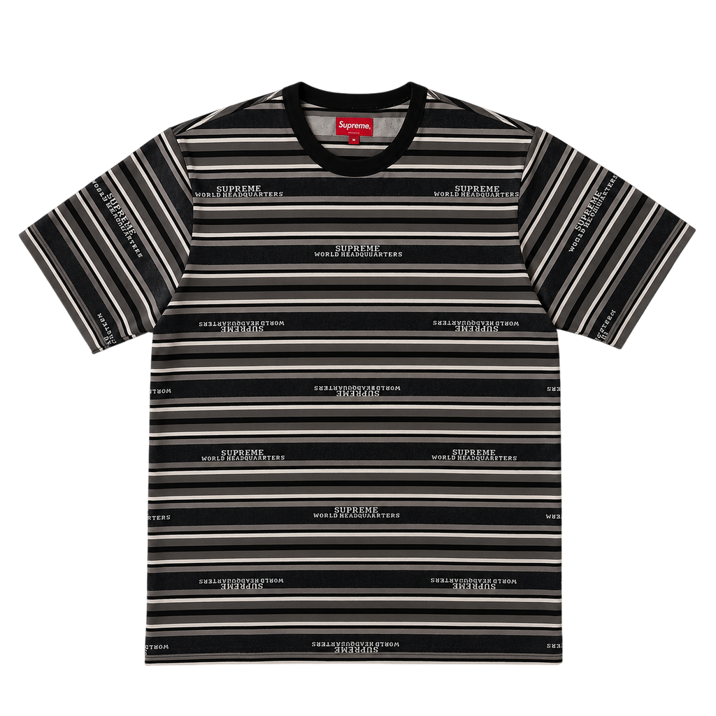 SUPREME HQ STRIPE TEE (M)