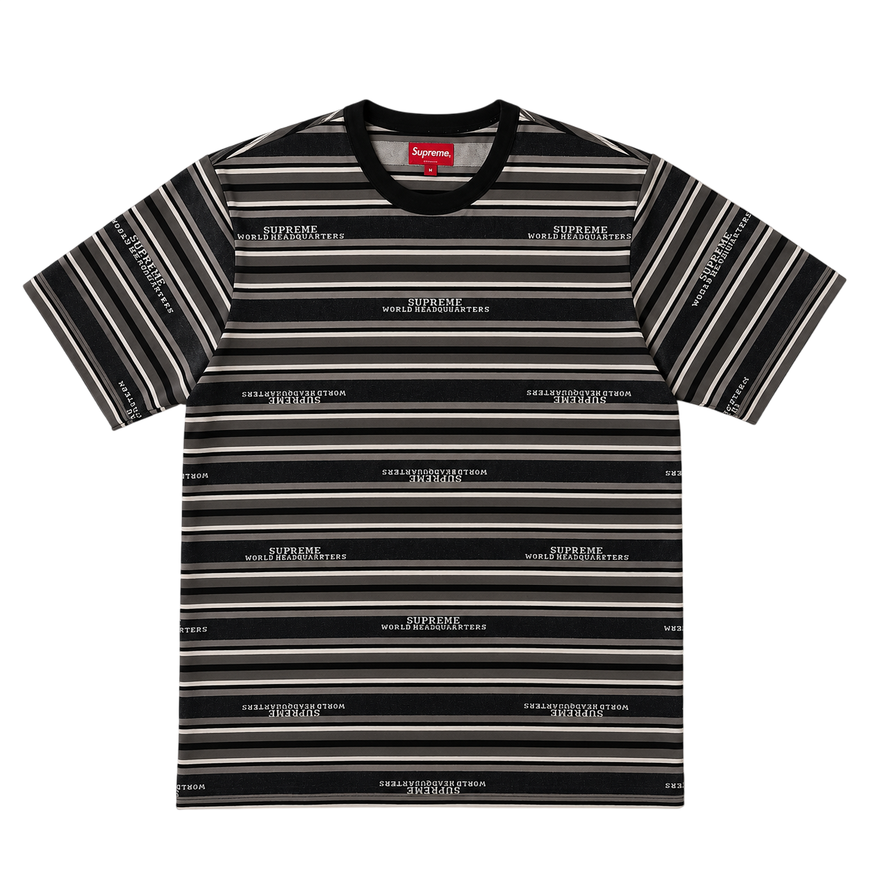 SUPREME HQ STRIPE TEE (M)