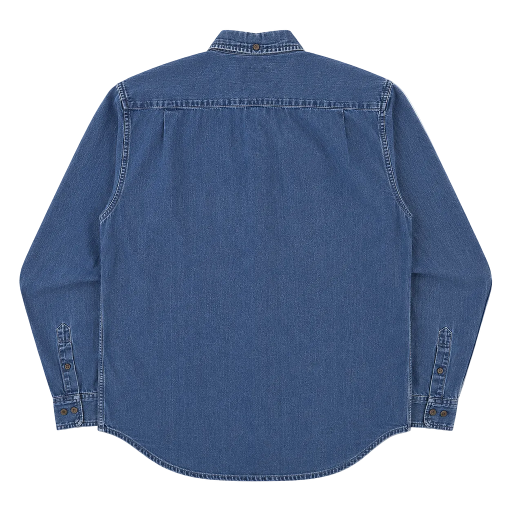 SUPREME DENIM LONG SLEEVE SHIRT (M)