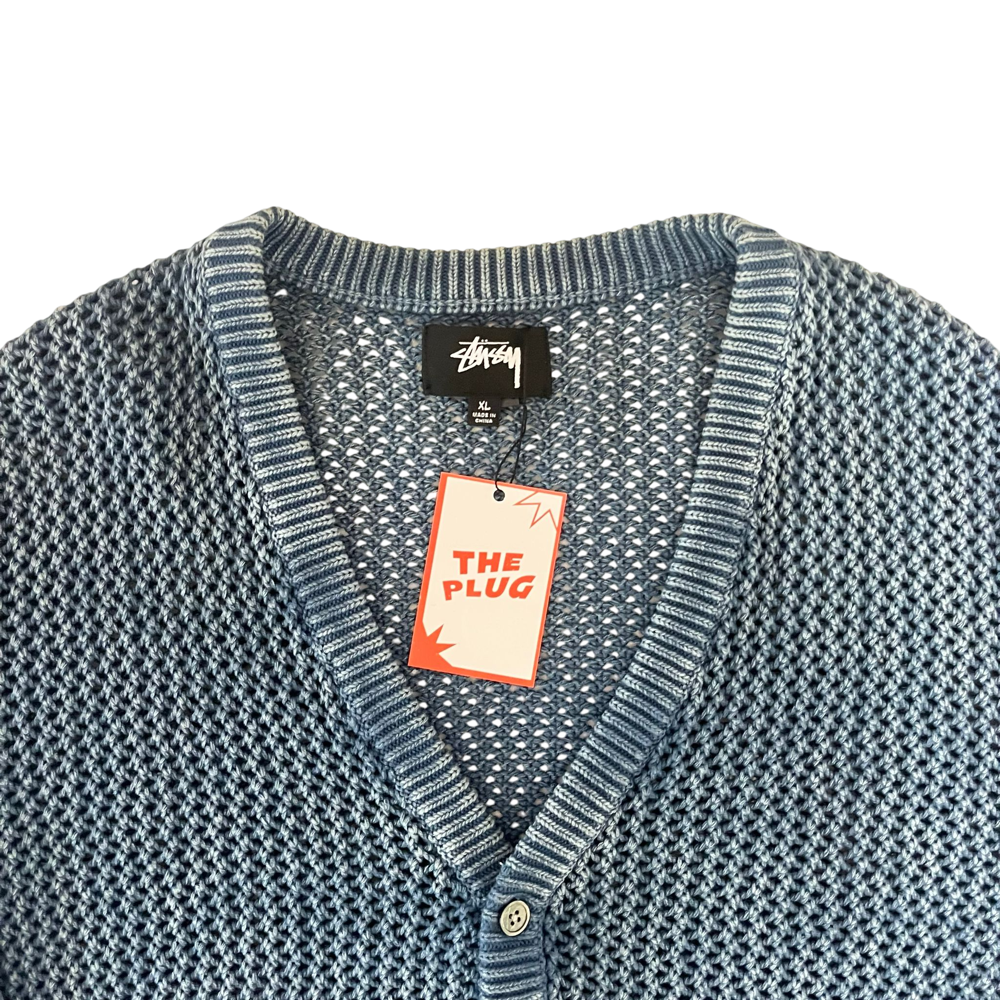 STUSSY LOOSE GAUGE CARDIGAN (XL)