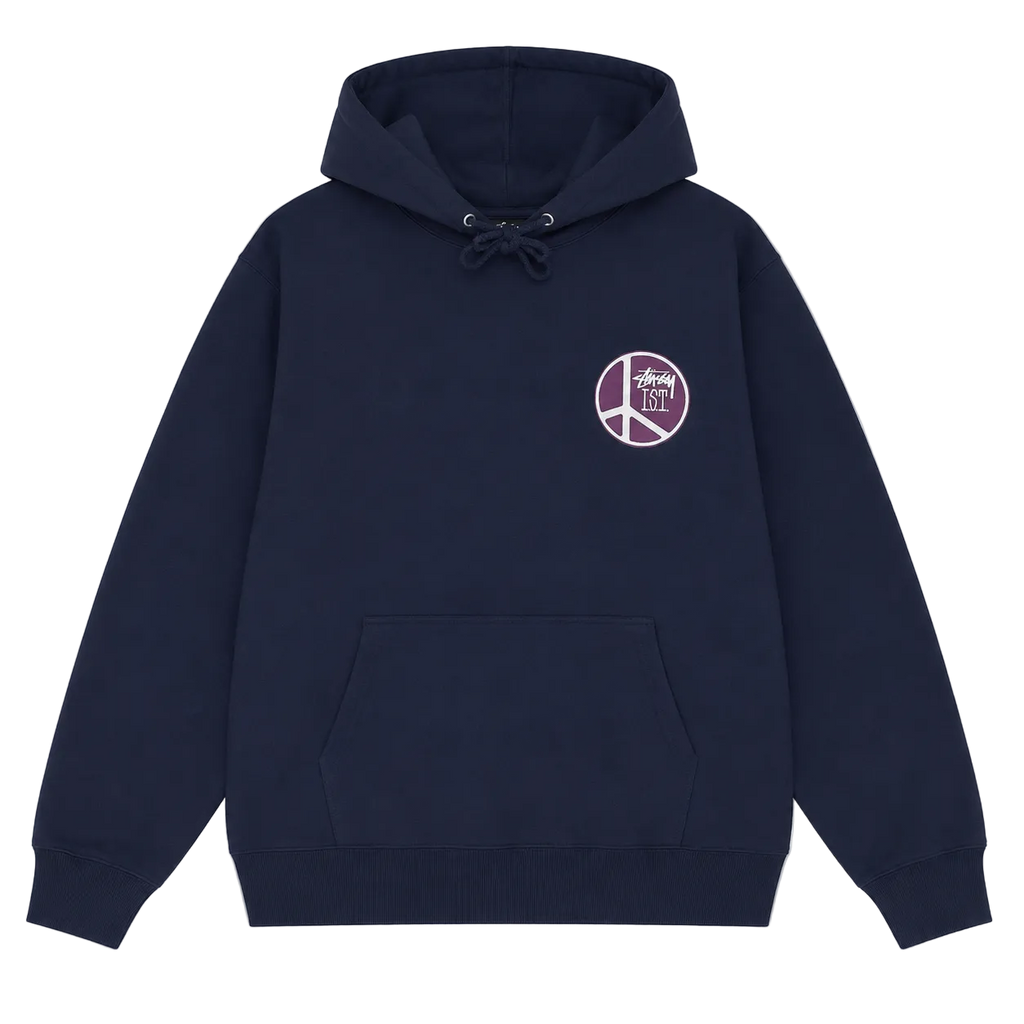 STUSSY PEACE DOT HOODIE (L)