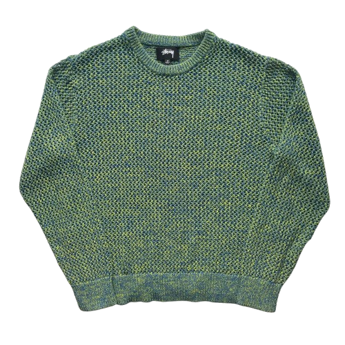 STUSSY 2 TONE LOOSE GAUGE SWEATER (M)