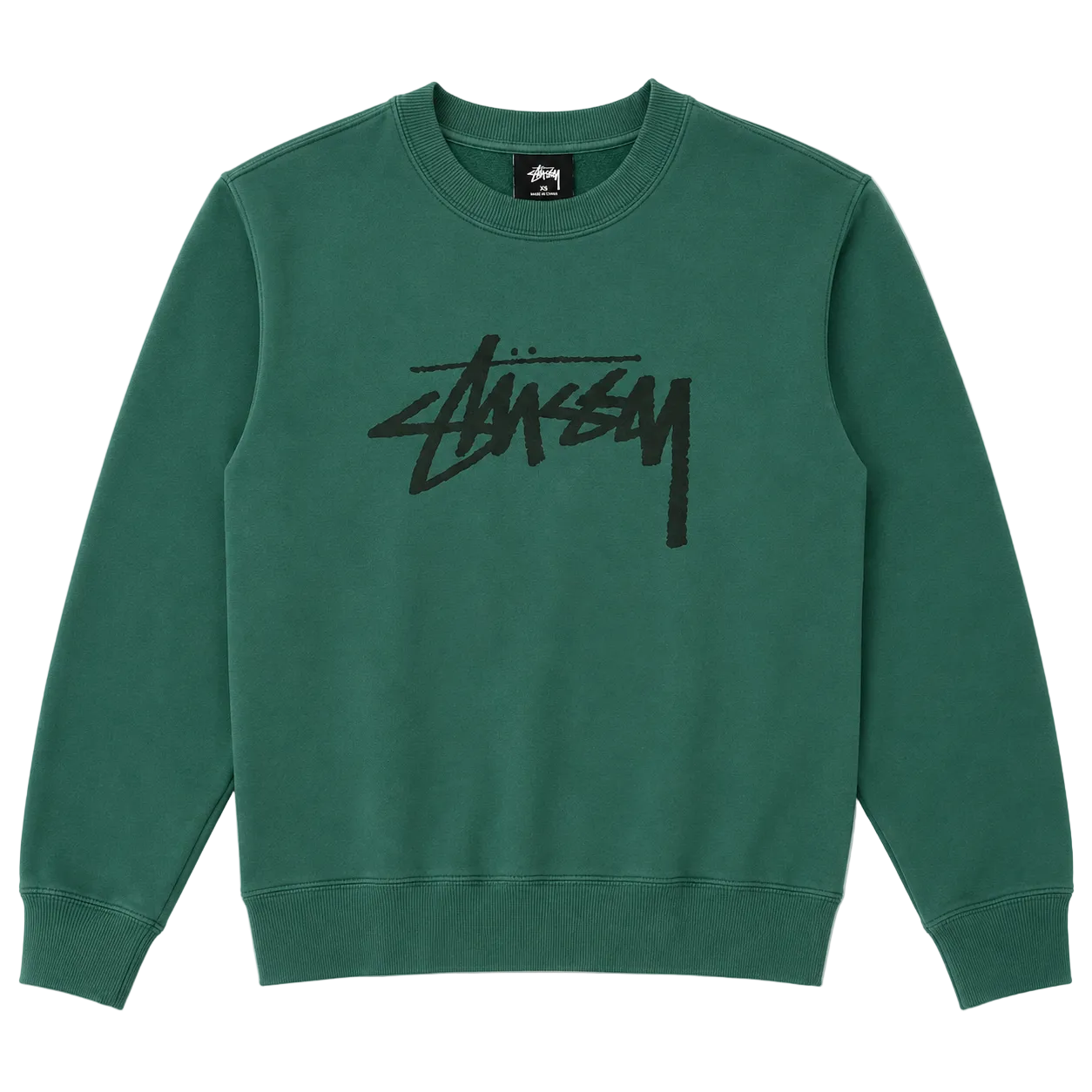 STUSSY STOCK LOGO SWEATER (XS)