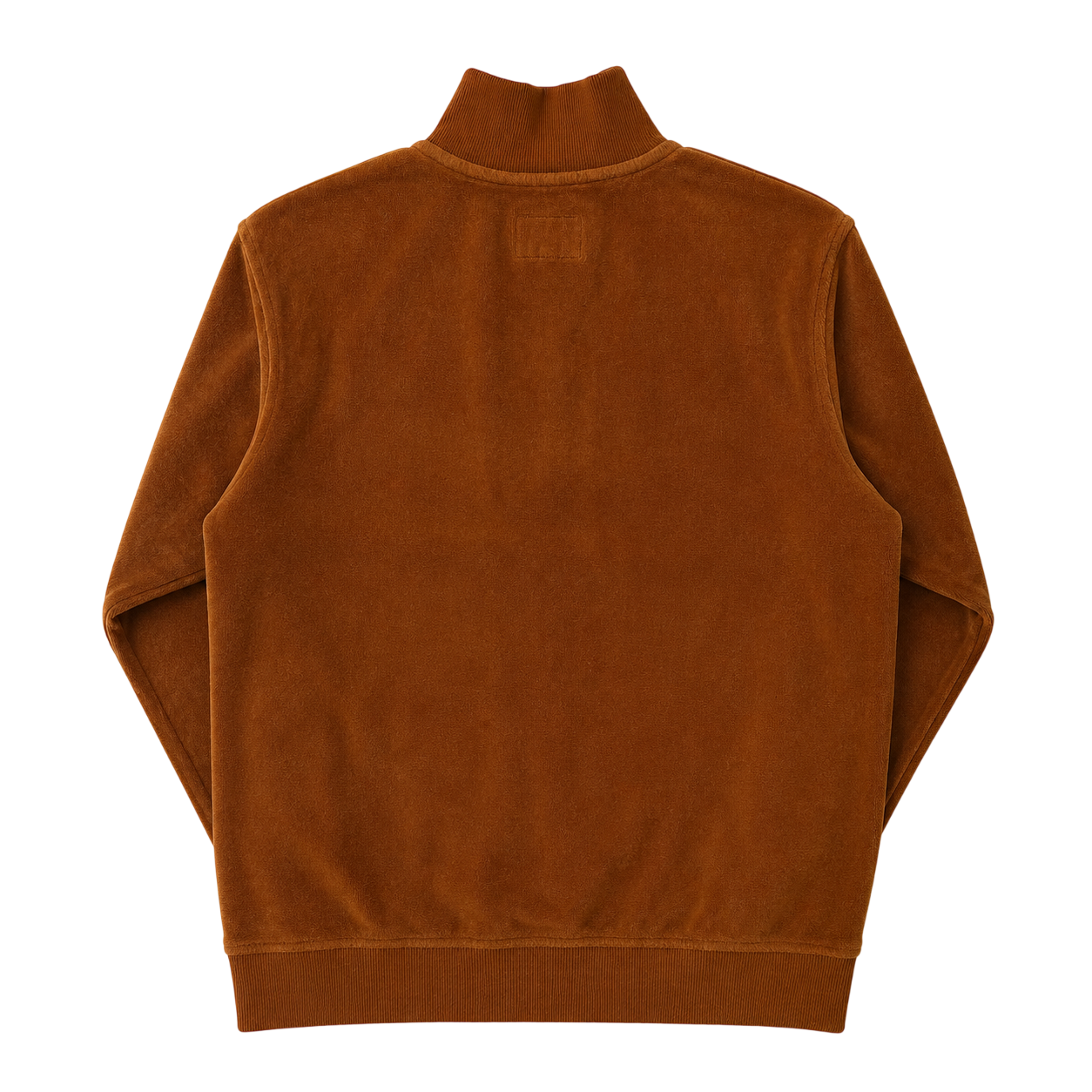 STUSSY VELOUR HALF ZIP SWEATER (S)